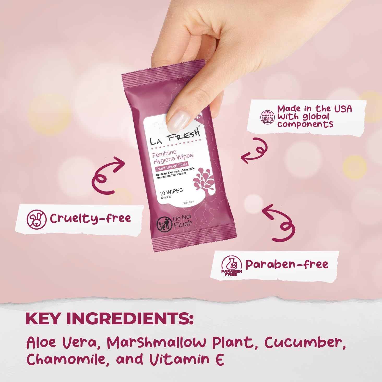 Feminine Wipes with Aloe Vera