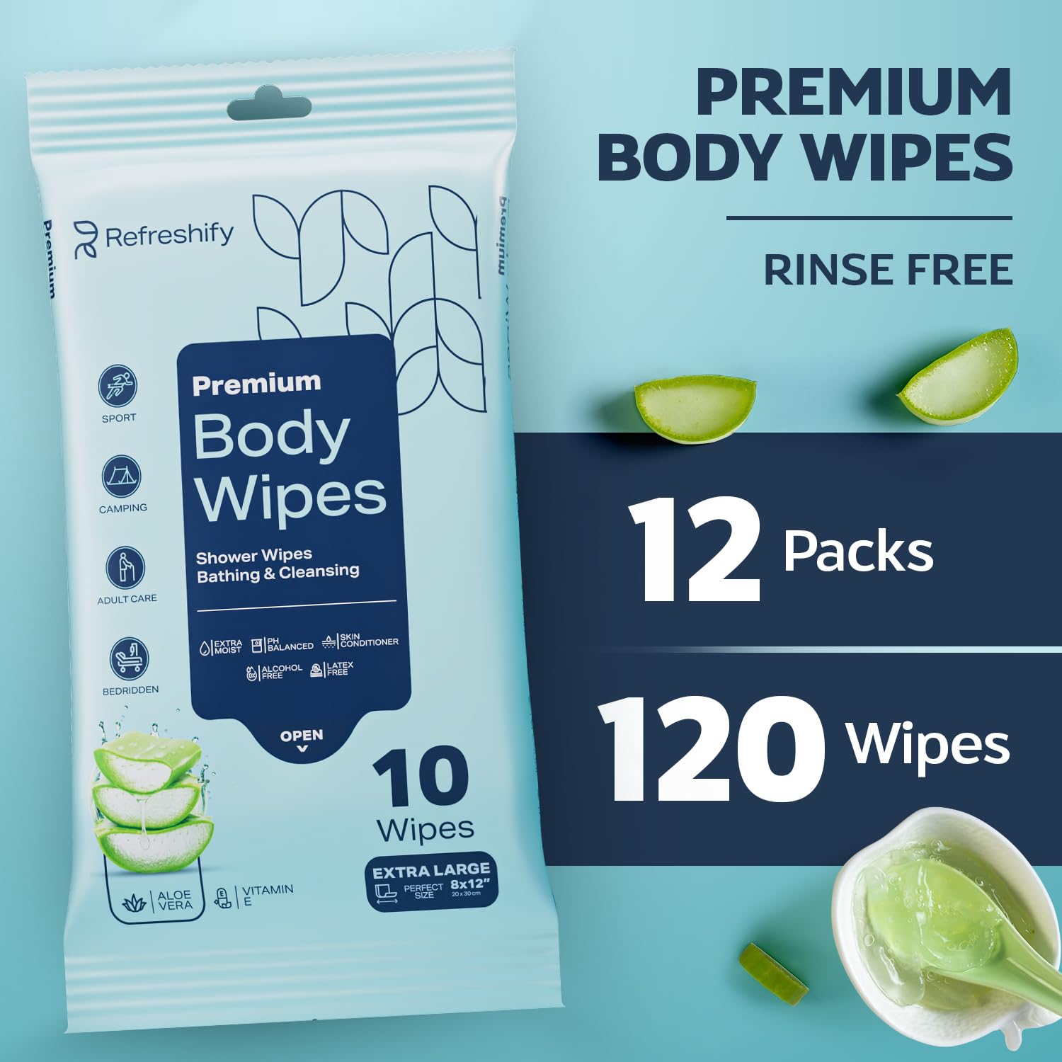 Antiseptic Bathing Wipes