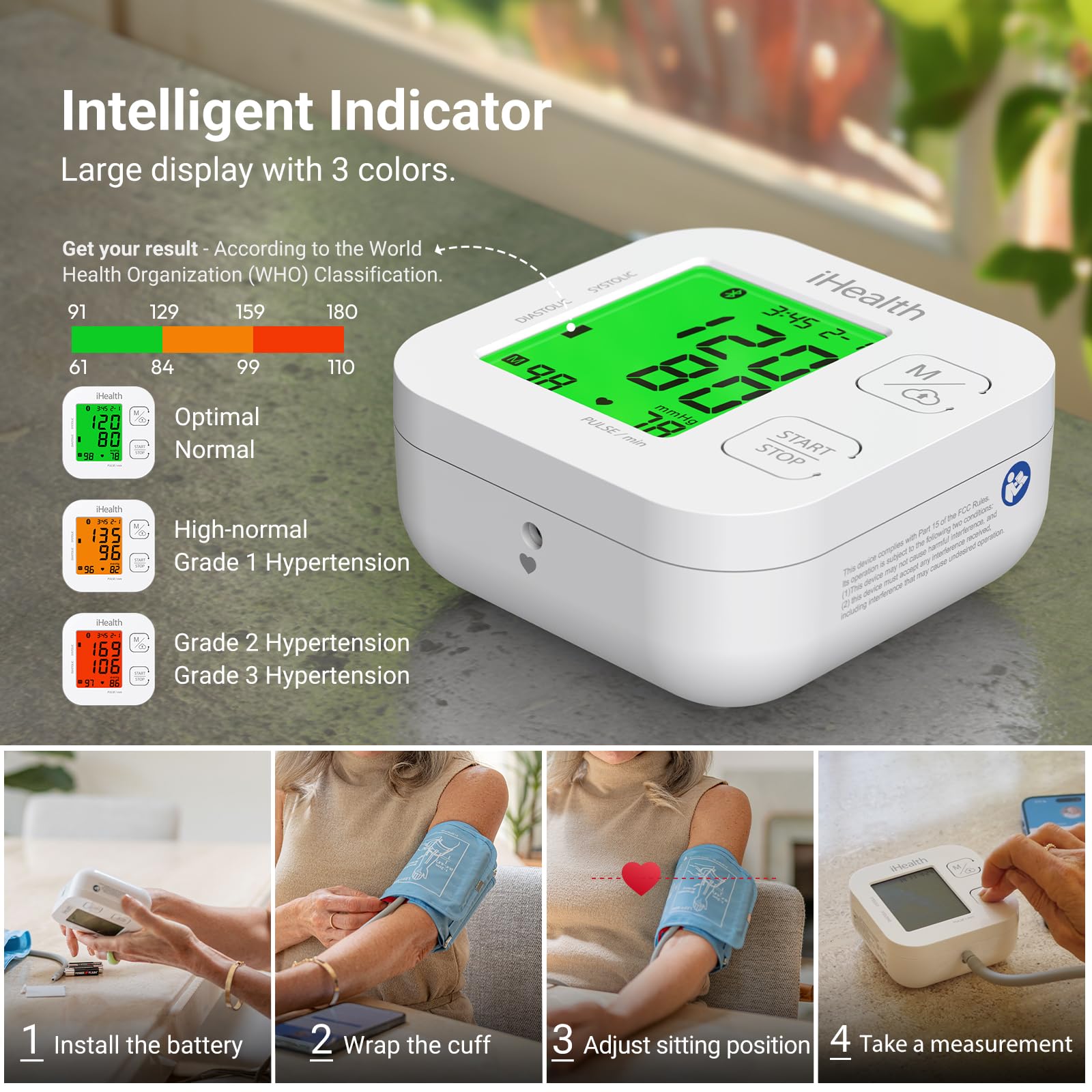 Smart Upper Arm Blood Pressure Monitor