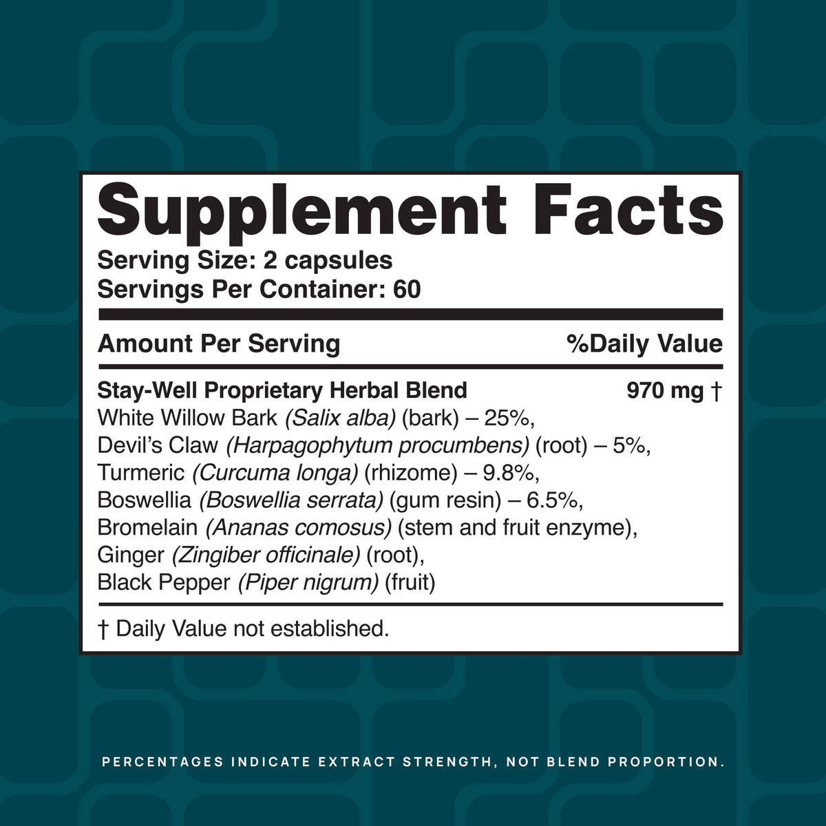 Herbal Pain Relief Supplement