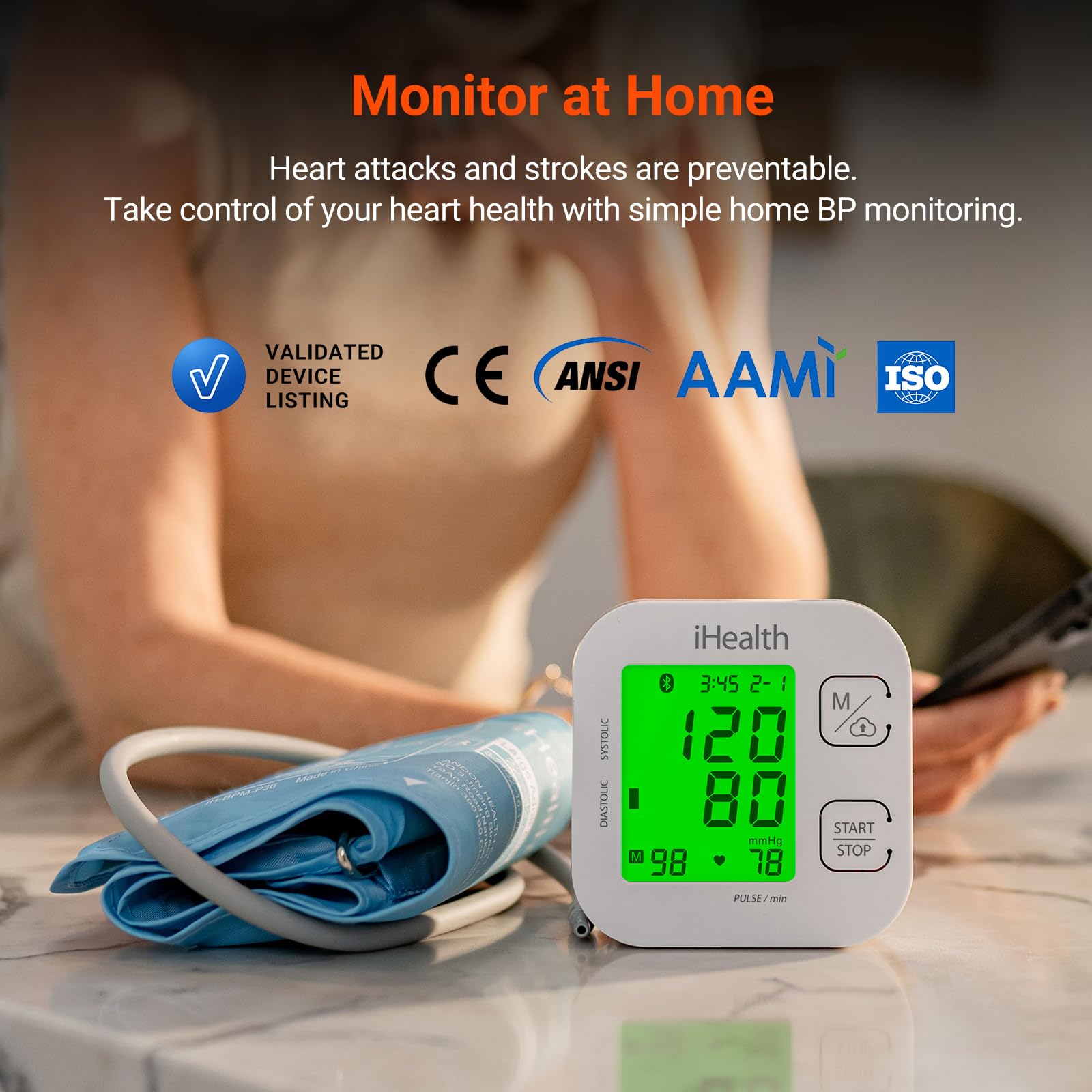Smart Upper Arm Blood Pressure Monitor