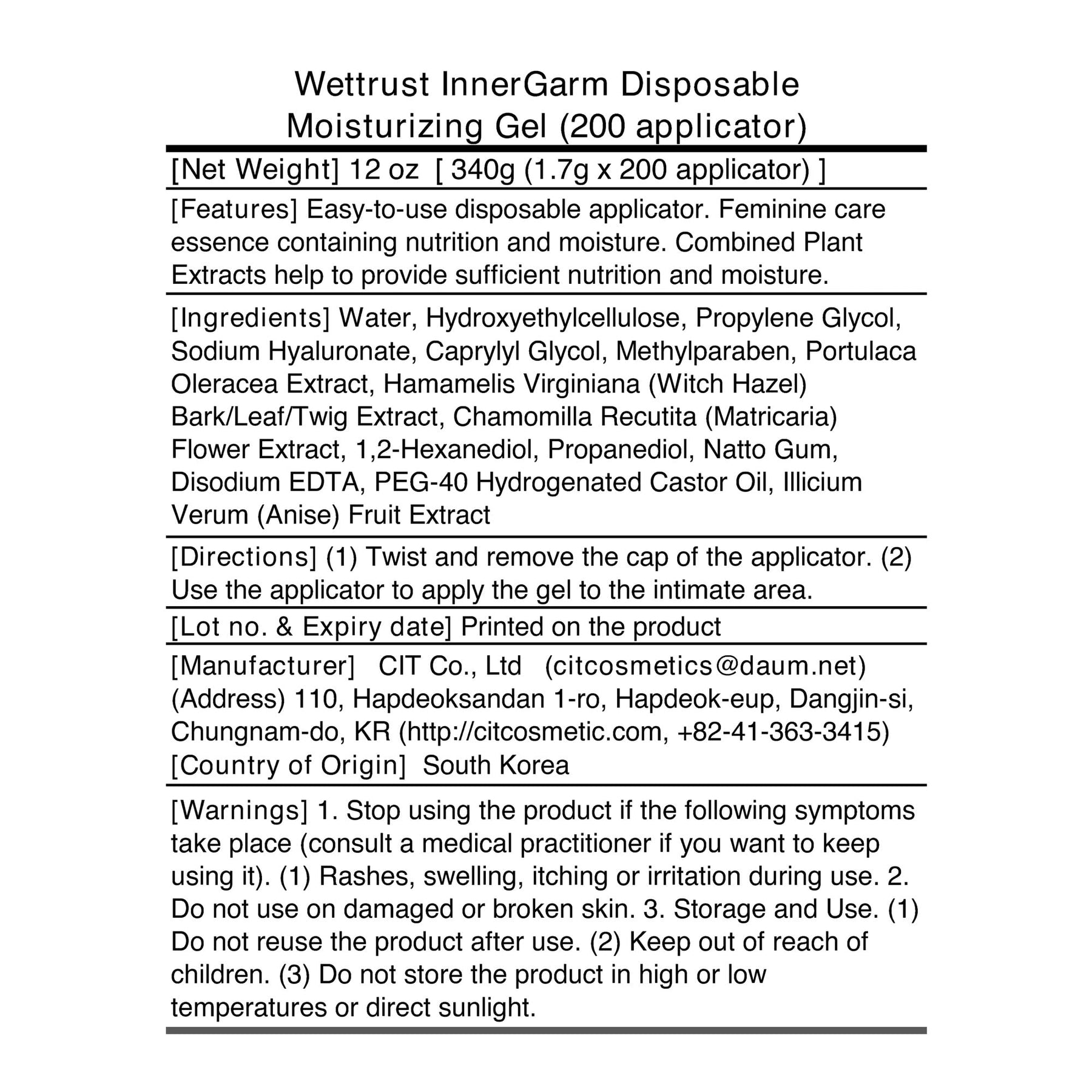 Disposable Moisturizing Gel Applicators