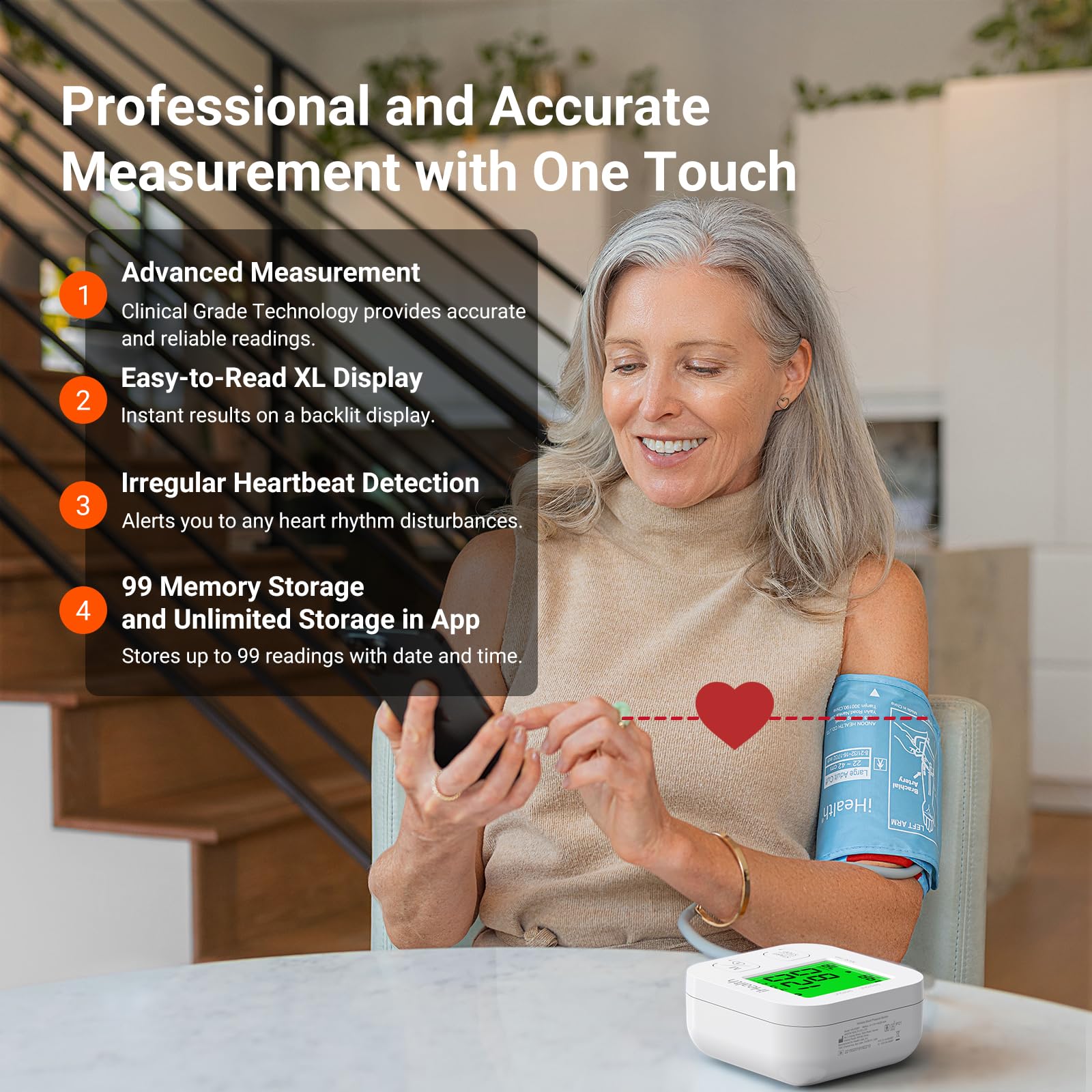 Smart Upper Arm Blood Pressure Monitor