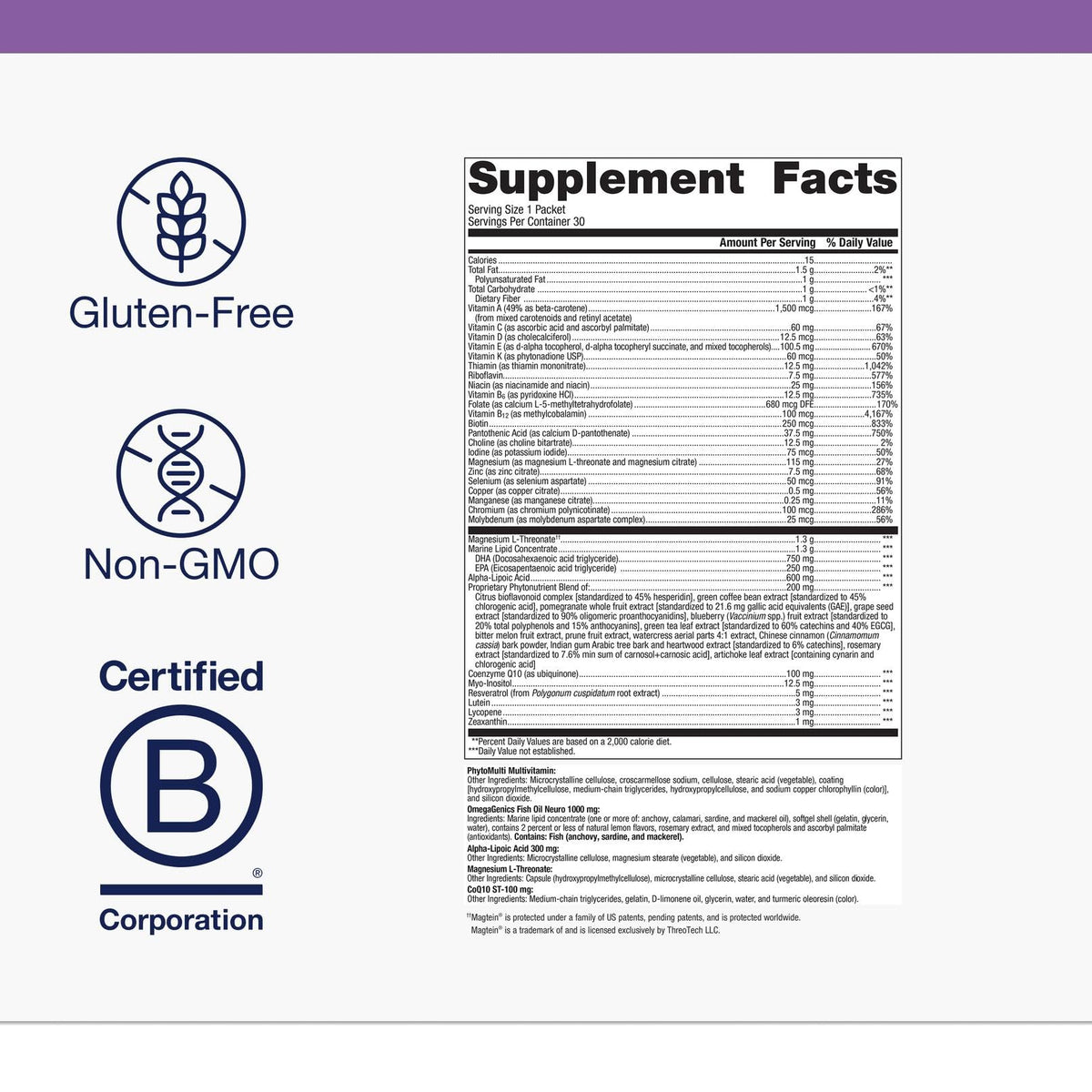 Brain Health Multivitamin Pack