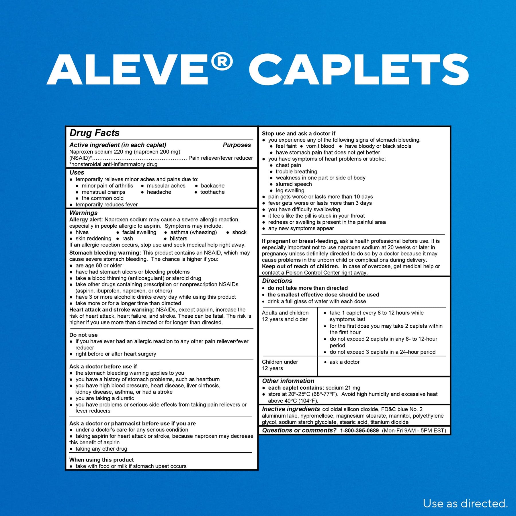 Naproxen Pain Relief Caplets