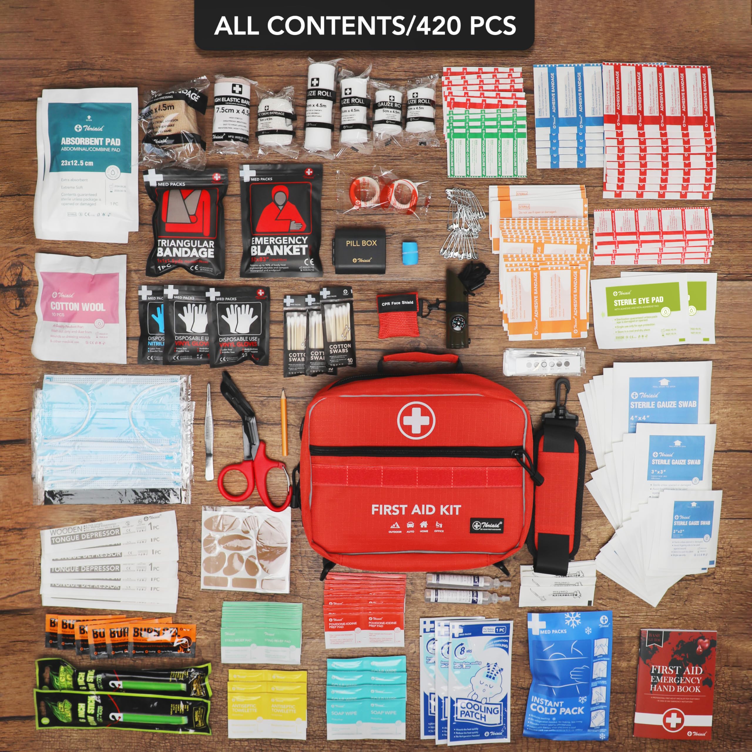 430-Piece Waterproof First Aid Kit